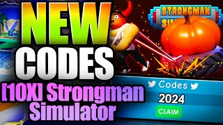 10X Strongman Simulator CODES  ROBLOX 2024 [upl. by Whiffen955]