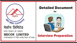 Detailed Document for Mecon Limited  Mecon Interview Preparation  Know all About Mecon Limited [upl. by Rhody]