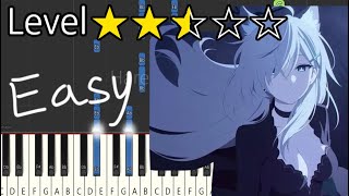 Memories of Kindness  Blue Archive fianl ED│Easy Piano Tutorial [upl. by Clie]