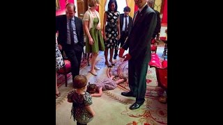 Little Girl’s Temper Tantrum at the White House Leaves President [upl. by Minier288]