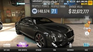 CSR Racing 2  Tune for Bentley Continental GT Speed 689 EP [upl. by Artenek168]