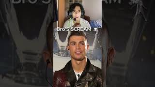 Le cri de lespace🤯 recommended drole reaction youtubeshorts shorts fyp funny ronaldo [upl. by Annalee]