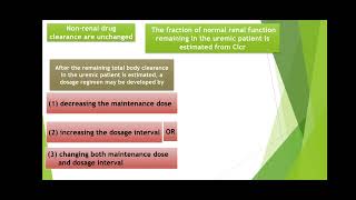 Dose adjustment in uremic patients part 1 [upl. by Dugaid]