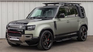 2021 Land Rover Defender 110 X P400  Pangea Green Satin PPF  Walkaround amp Interior 4K [upl. by Ecital]