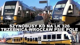 Szynobusy Kolei Dolnośląskich Na Lini TrzebnicaWrocław [upl. by Asilav]