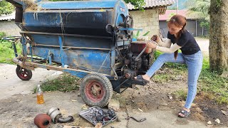 Genius Girl  Help Farmer Repair Maintenance Of Diesel Engine Starters And Rice Threshing Machines [upl. by Ityak]