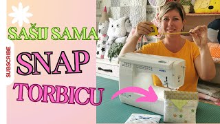 uradi sam torbicusnap bag tutorial diy snap bag how to make snap pouch kako sašiti torbicu [upl. by Sanborne585]