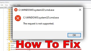 The Request Is Not Supported Error in Windows 1110 Solution [upl. by Nas]