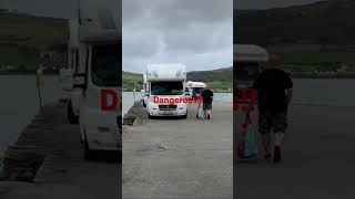 To close for comfort 😬 vanlife motorhoming beach motorhometravel [upl. by Alinoel]