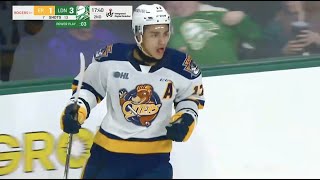 2025 NHL Draft Top prospect Malcolm Spence D1 season Highlight reel tape with Erie in the OHL [upl. by Volpe]