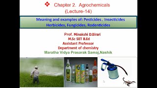 TYBScLecture 14 Meaning amp Examples of PesticidesInsecticidesRodenticidesfungicidesHerbicides [upl. by Morven]