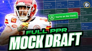 Full PPR Fantasy Football MOCK DRAFT for 2024 [upl. by Yelir]