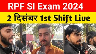 RPF SI Exam Review 2 Dec First Shift  Today RPF SI Exam Analysis [upl. by Neiman147]