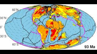 Plate tectonic reconstruction since Pangea breakup [upl. by Qulllon333]