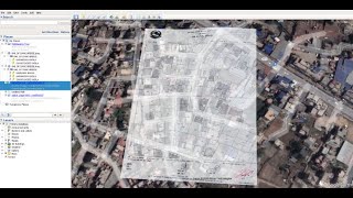 Overlay your cadastralany map in google earthGeorefrence map without coordinate shown in map [upl. by Temme891]