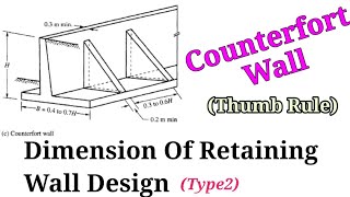 Basic rule for retaining wall design Dimension of retaining wall [upl. by Berey]