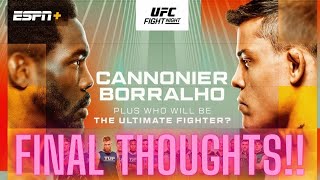 UFC Vegas 96 Post Weighin Final Thoughts Caio Borralho vs Jared Cannonier [upl. by Nawj963]