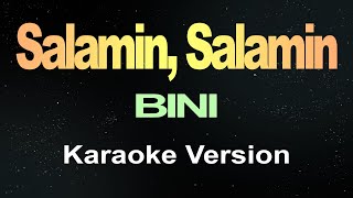 Salamin Salamin  BINI Karaoke [upl. by Maghutte329]