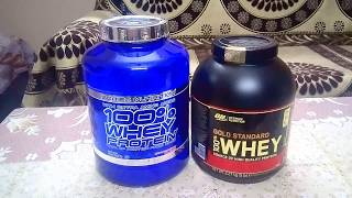 Optimum Nutrition Gold Standard 100 Whey vs Scitec Nutrition 100 Whey [upl. by Cilo]