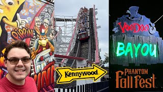 Thunderbolt amp Voodoo Bayou NOW OPEN for Phantom Fall Fest  Kennywood Vlog September 2024 [upl. by Eiznek]