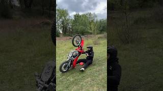 BROKEN TAIL HONDA CRF 125 honda endur crash wheelie [upl. by Assiroc435]