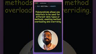 What is Polymorphism in Java codinginterview coding itjobs [upl. by Kama]