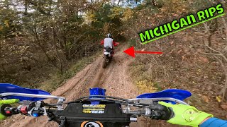 The FASTEST and EASIEST Dirt Bike Trail in Michigan Cedar Creek [upl. by Delgado]