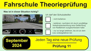 🚘 Führerschein Theorieprüfung Klasse B 🚗 September 2024  Prüfung 11 🎓📚 [upl. by Adnerol]