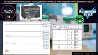 05PLC AUTOMATION DIRECT KOYO DL05DR INSTRUCCIONES LD OUT ADD SUB STRPD BITS DE SISTEMA SP [upl. by Tanitansy]