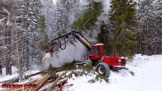 Komatsu 9011 TX and Komatsu C93  In Norway winter time  4K [upl. by Kienan]