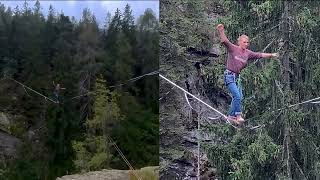 My Third Highlining Session  Getting more comfortable Standing Up  Highlining [upl. by Truelove]