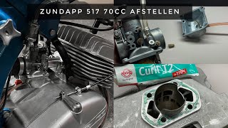 Zundapp 517 afstellen  70cc membraan  Mikuni 20mm Sleutelen [upl. by Artair]