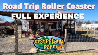 Road Trip Roller Coaster POV  Queue at YesterLand Farm Canton TX [upl. by Aihsyla]