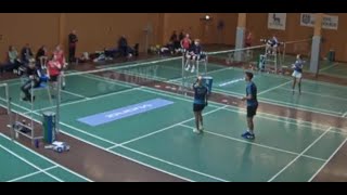 Gentofte vs Solrød  3rd division badminton league Denmark 19092020 Court 2 and 3 [upl. by Ellednahc]