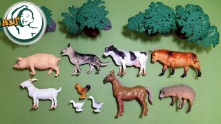 Learn names of farm animals with animal sounds for kids [upl. by Yderf]