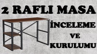 2 İki Raflı Metal Çalışma Bilgisayar Ofis Yemek Masası İnceleme Kurulum [upl. by Agan837]