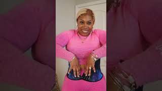 How to put on a waist trainer shorts waisttraining snatchedwaist [upl. by Brendis806]