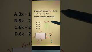 Master Rectangle Perimeter 🖊️📐 maths satmathhacks satexam viralvideo viralshorts geometry [upl. by Hardi]