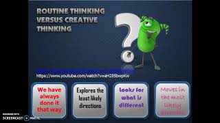 Routine thinking versus creative thinking [upl. by Oetomit]