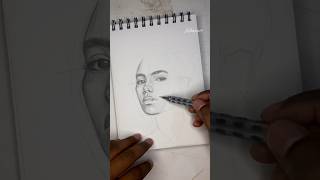 How i drew a portrait using cross hatching technique  Timelapse pencildrawing shorts [upl. by Adriane]