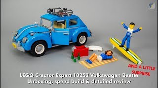 LEGO Creator Expert Volkswagen Beetle 10252 speed build amp review  surprise [upl. by Javier]