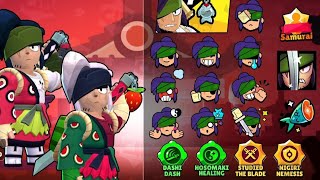 NEW BRAWLER KENJI GAMEPLAY abilities skin and pins [upl. by Vaasta]