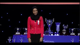 NSDA 2018 Original Oratory National Champion  Halima Badri [upl. by Aysab]