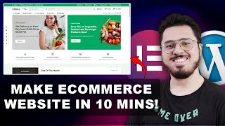 How to make an Ecommerce Website in 10 Minutes Grocery Online Store  WordPress Ecommerce Website [upl. by Ahsat]