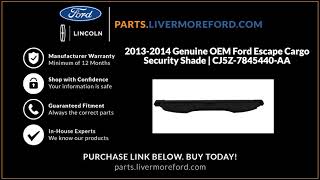 20132014 Ford Escape Rear Cargo Cover Security Shade Charcoal Black Genuine OEM  CJ5Z7845440AA [upl. by Shani]