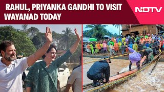 Wayanad Landslides  Rahul Gandhi Priyanka Gandhi To Visit Wayanad Today [upl. by Ramsa]