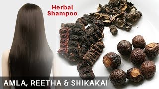 Homemade Amla Reetha and Shikakai Shampoo For Long Healthy Hair [upl. by Auqenet644]