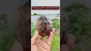 Natural Smoky Amethyst Scepter Cluster Stone 800 grams  Size 10 cm  Price 300 Rupees [upl. by Yalcrab853]