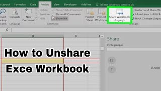 How to Unshare an Excel Workbook  how to share workbook in excel [upl. by Rosdniw]