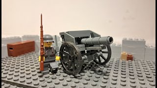 LEGO WW1 German Field Gun Speed Build [upl. by Eatnoid]